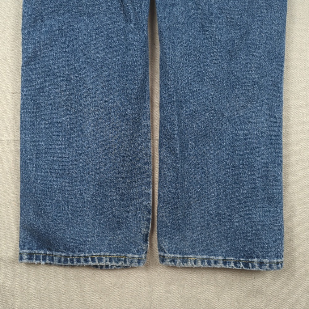 Wrangler Jeans Mens 38x32 Blue George Strait Cowboy Cut Western Distressed 936 - Picture 13 of 15